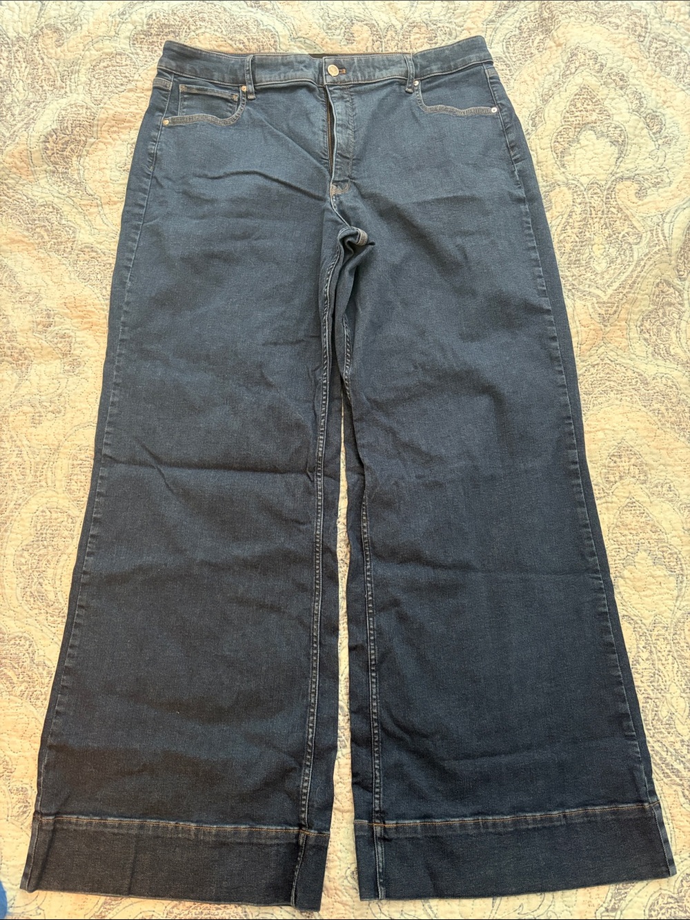 Wide Leg Women’s Jeans in Dark Indigo